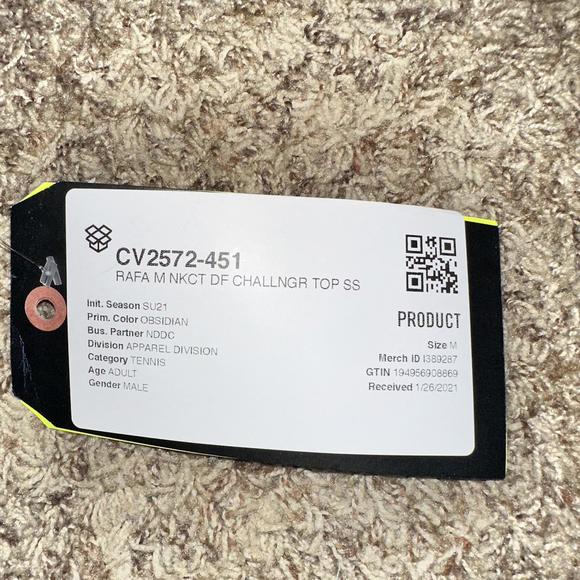 Nike Rafa Challenger Men's Tennis Top Obsidian/White Sample - Picture 9 of 9